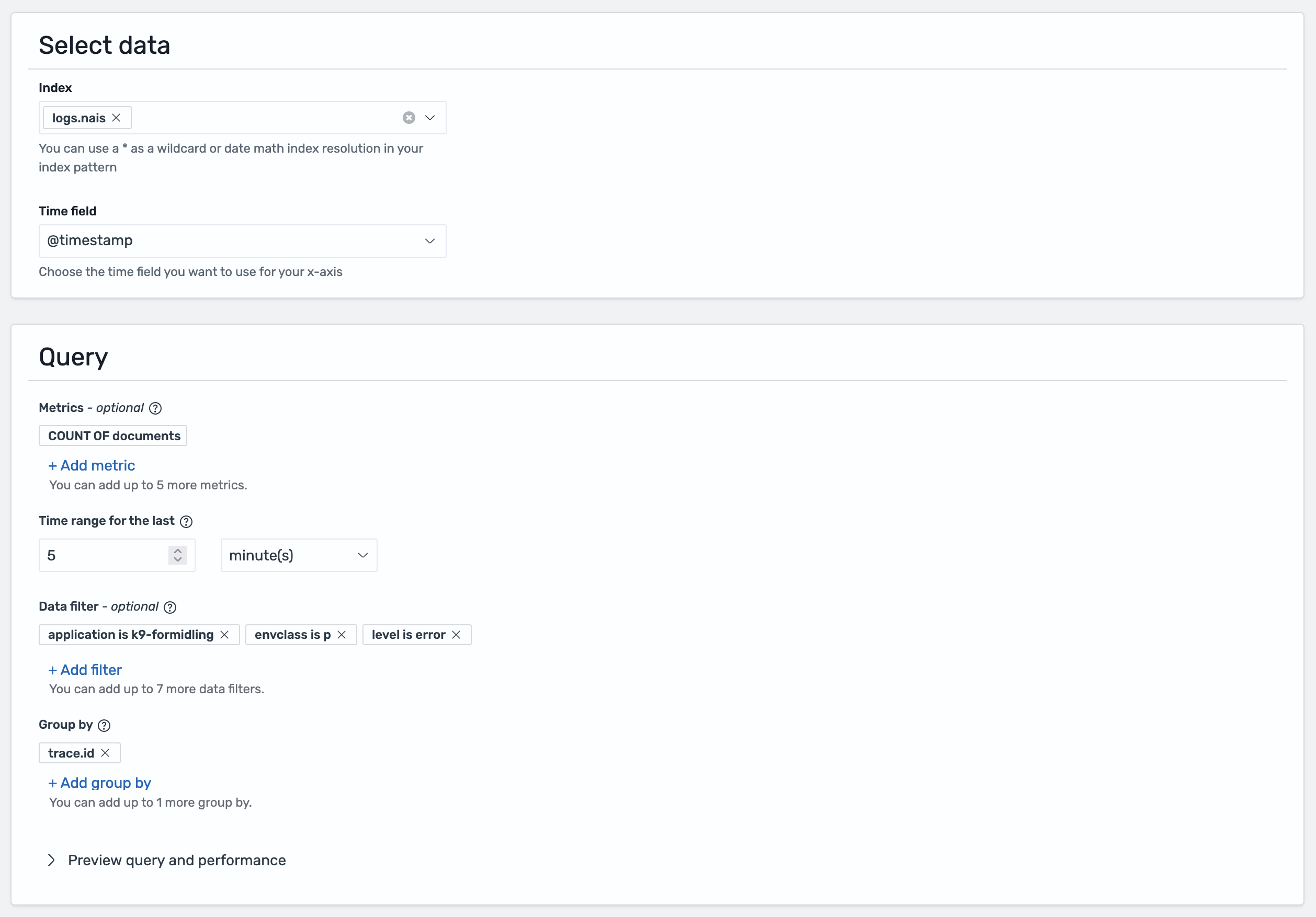 Screenshot: Monitor details section
